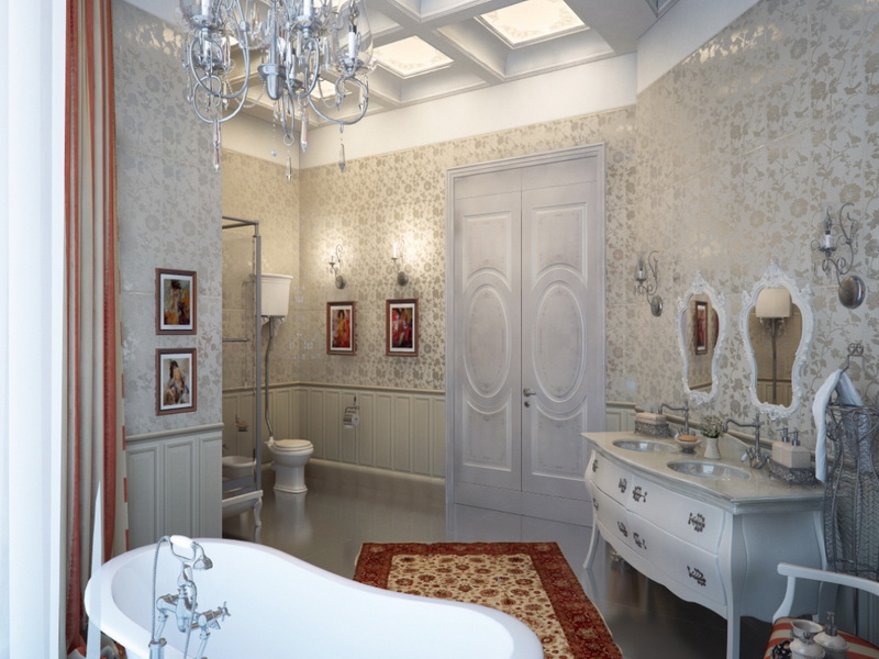 Элитный дизайн интерьера ванной комнаты